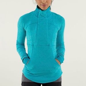 Lululemon Base Runner Half Zip  size 2, heathered surge